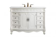 Elegant VF-1039 - 48 In. Single Bathroom Vanity Set In Antique White