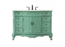 Elegant VF10148VM - 48 inch Single bathroom vanity in vintage mint