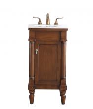 Elegant VF13018WT - 18 In. Single Bathroom Vanity Set in Walnut