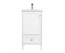 Elegant VF18018WH - 18 Inch Single Bathroom Vanity in White