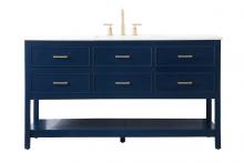 Elegant VF19060BL - 60 inch Single bathroom vanity in blue