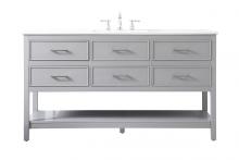 Elegant VF19060GR - 60 Inch Single Bathroom Vanity in Gray