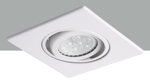 Elegant R3-588MW - 3" Matte White 35 degree adjustable spot with Matte White Square Trim ring