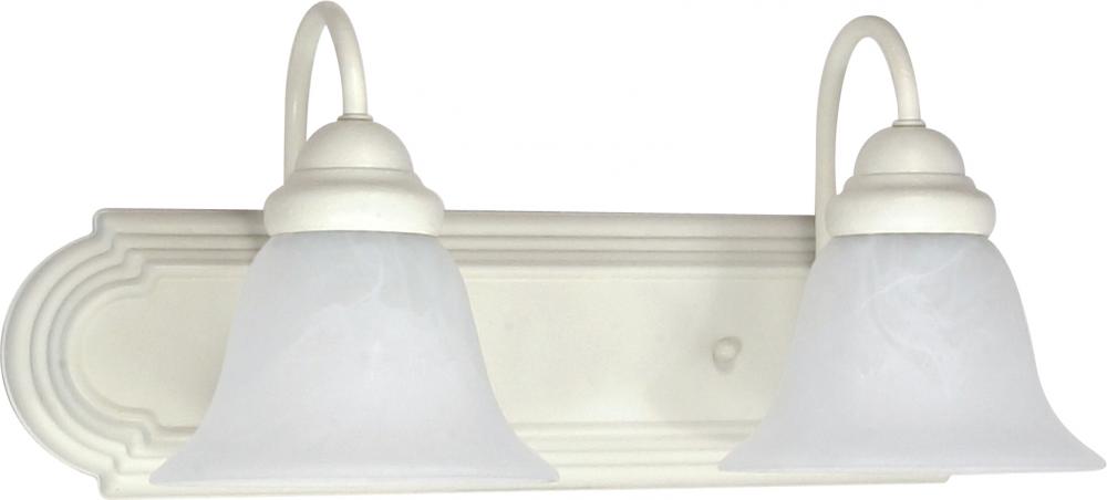 Ballerina - 2 Light 18" Vanity with Alabaster Glass - Textured White Finish