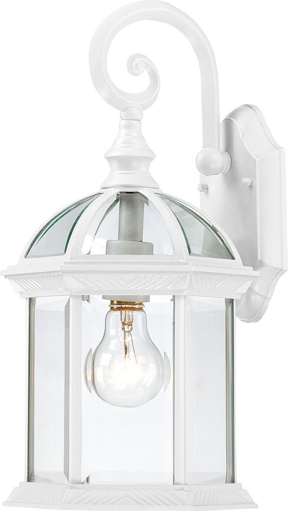 Boxwood - 1 Light 15" Wall Lantern with Clear Beveled Glass - White Finish