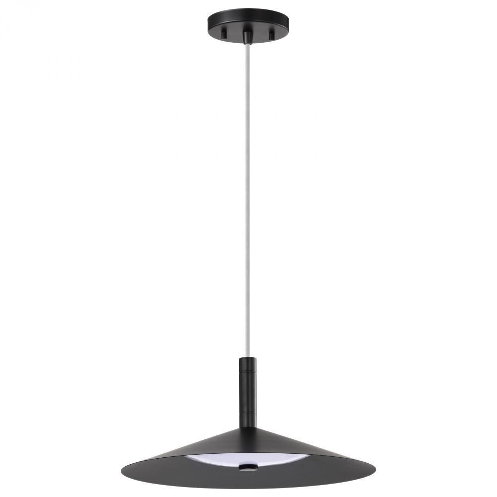 Corrine; 14 Inch LED Pendant; Matte Black; 3K/4K/5K CCT Selectable