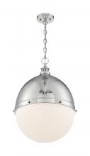 Nuvo 60/7050 - Ronan - 1 Light Pendant with Opal Glass - Polished Nickel Finish