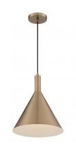 Nuvo 60/7118 - Lightcap - 1 Light Pendant with- Burnished Brass Finish