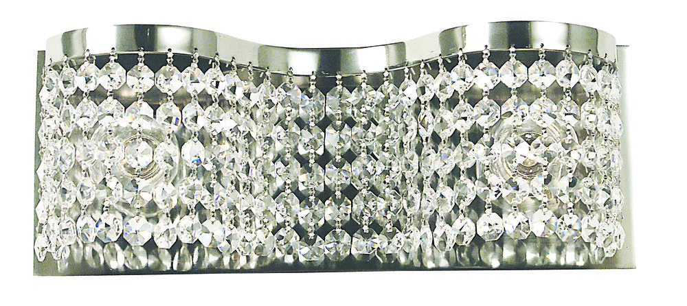 2-Light Polished Silver Princessa Sconce