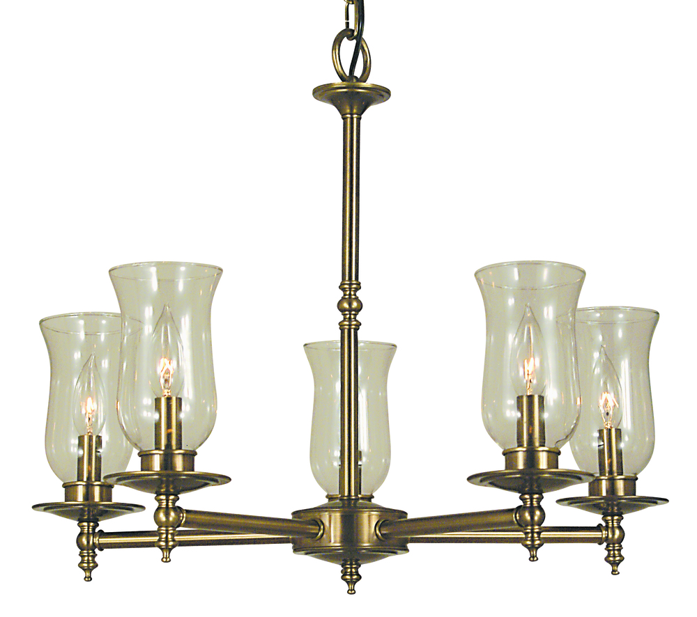 5-Light Brushed Nickel Sheraton Dining Chandelier