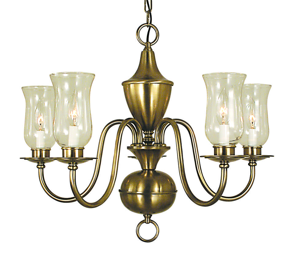 5-Light Mahogany Bronze Jamestown Dining Chandelier