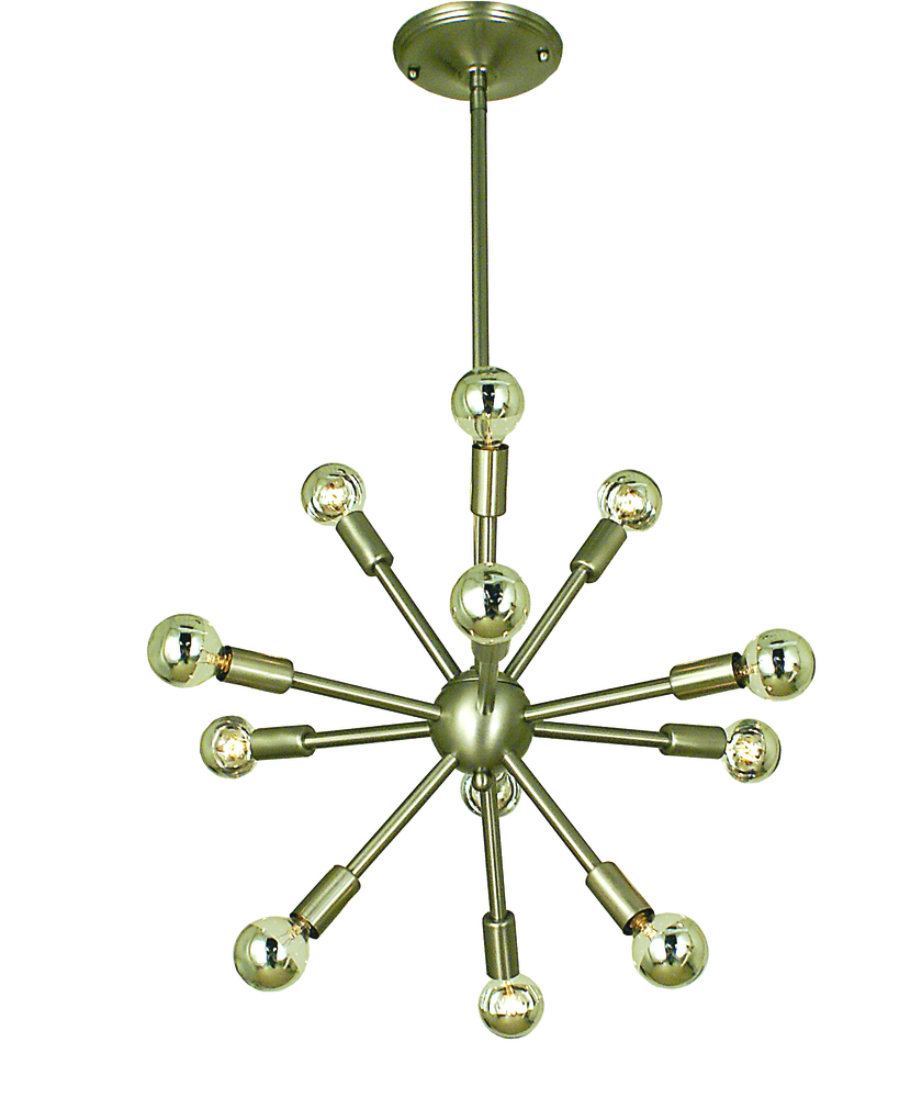 12-Light Antique Brass Simone Chandelier