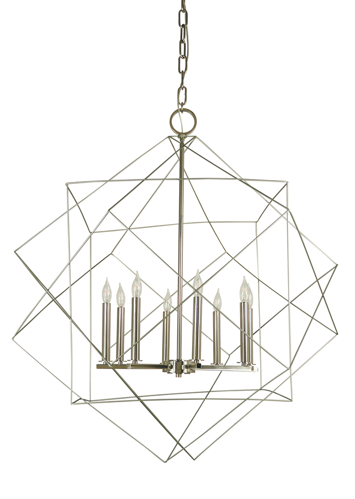 8-Light Mahogany Bronze/Antique Brass Etoile Chandelier