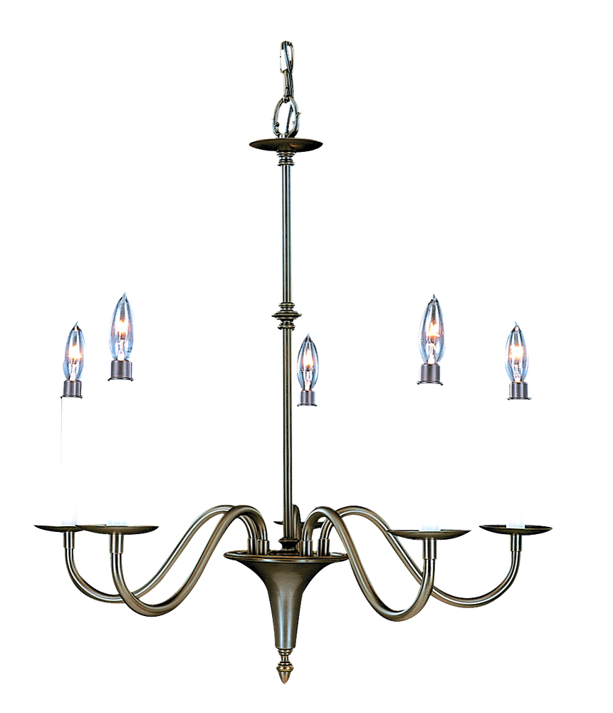 5-Light Satin Pewter Jamestown Dining Chandelier