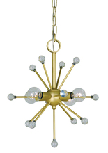 Framburg 3084 SB - 4-Light Satin Brass Supernova Chandelier