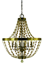 Framburg 4486 AB - 6-Light Antique Brass Naomi Chandelier