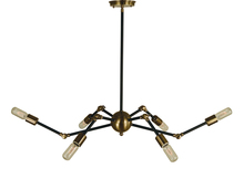 Framburg 4688 AB/MBLACK - 6-Light Antique Brass/Matte Black Felix Island