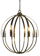 Framburg 4728 MBLACK - 8-Light Matte Black Luna Chandelier