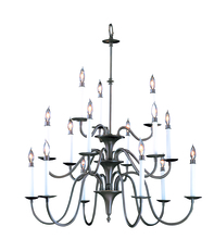 Framburg 9235 SP - 15-Light Satin Pewter Jamestown Foyer Chandelier