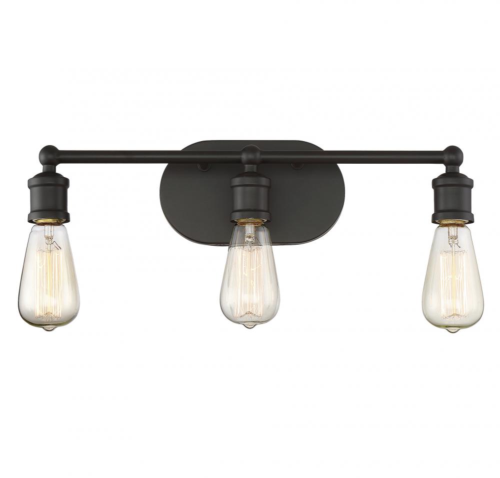 3-Light Bathroom Vanity Light in Oil Rubbed Bronze