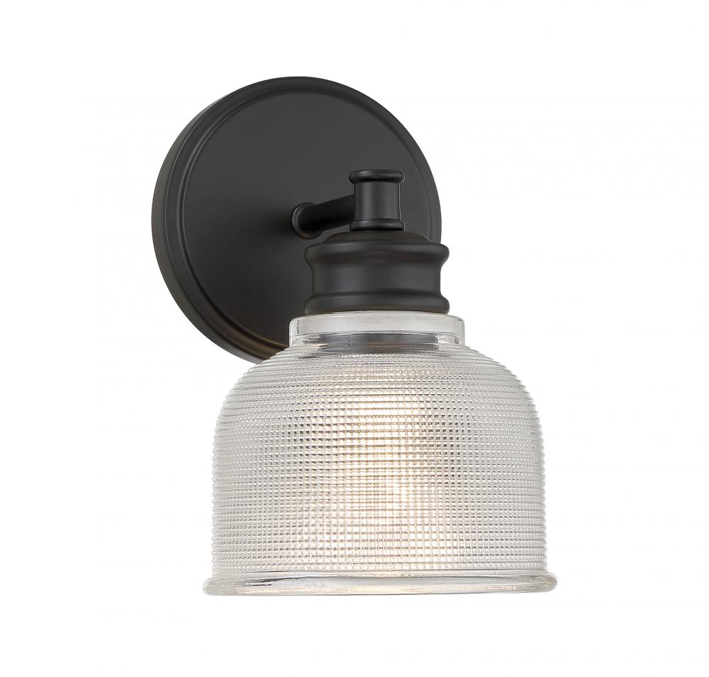 1-Light Wall Sconce in Matte Black