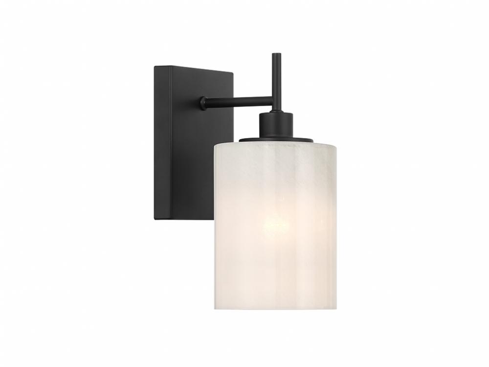 1-Light Wall Sconce in Matte Black