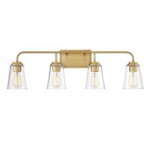 Savoy House Meridian M80045NB - 4-Light Bathroom Vanity Light in Natural Brass