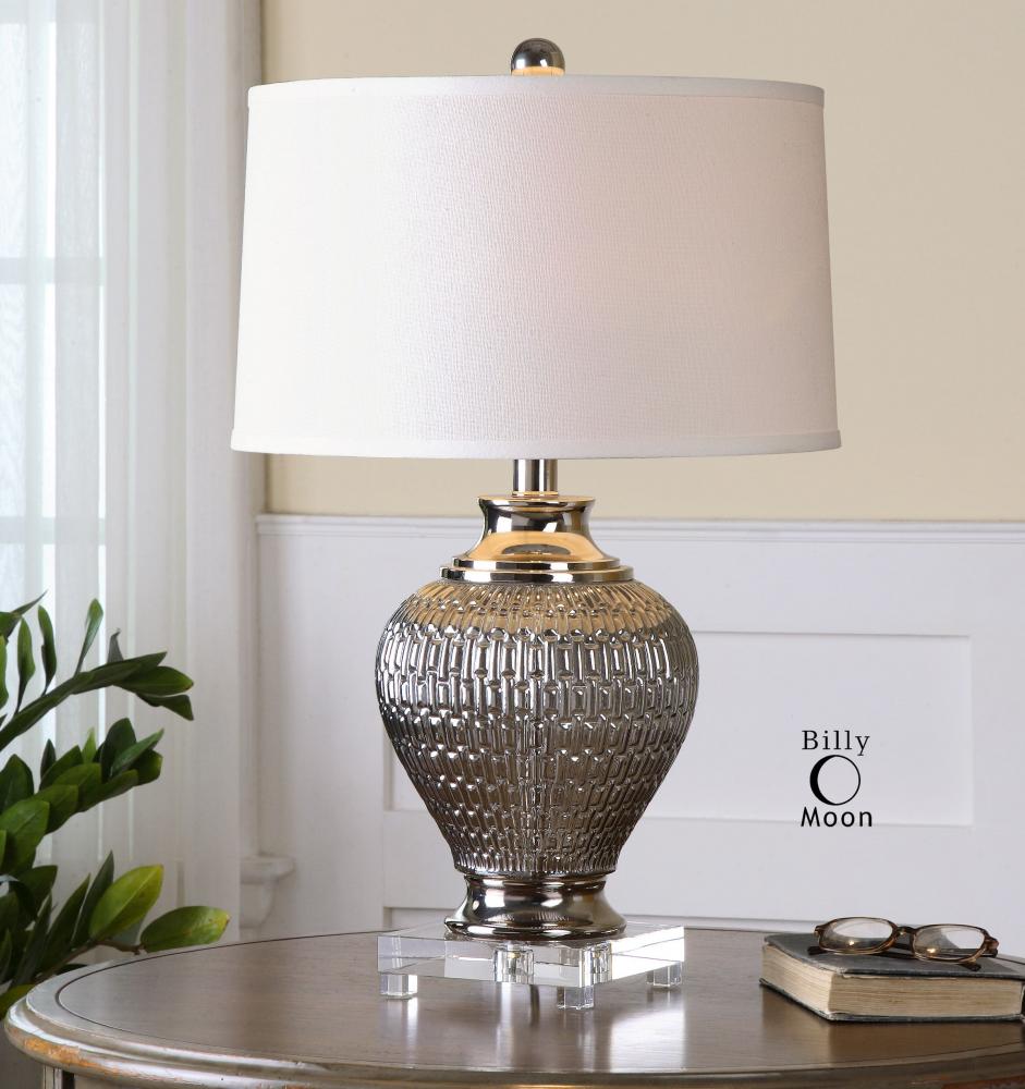 One Light Silver Table Lamp