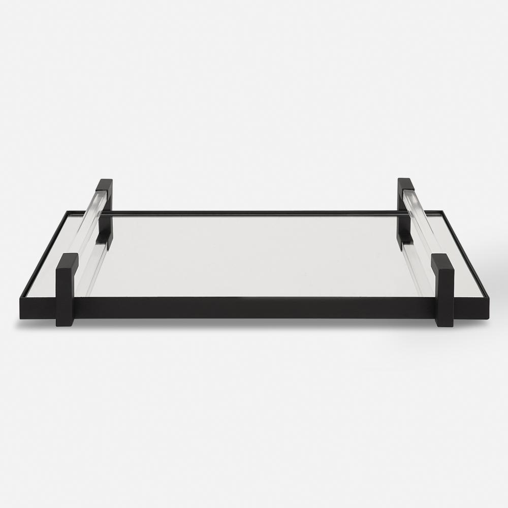 Uttermost Deki Black Mirrored Tray