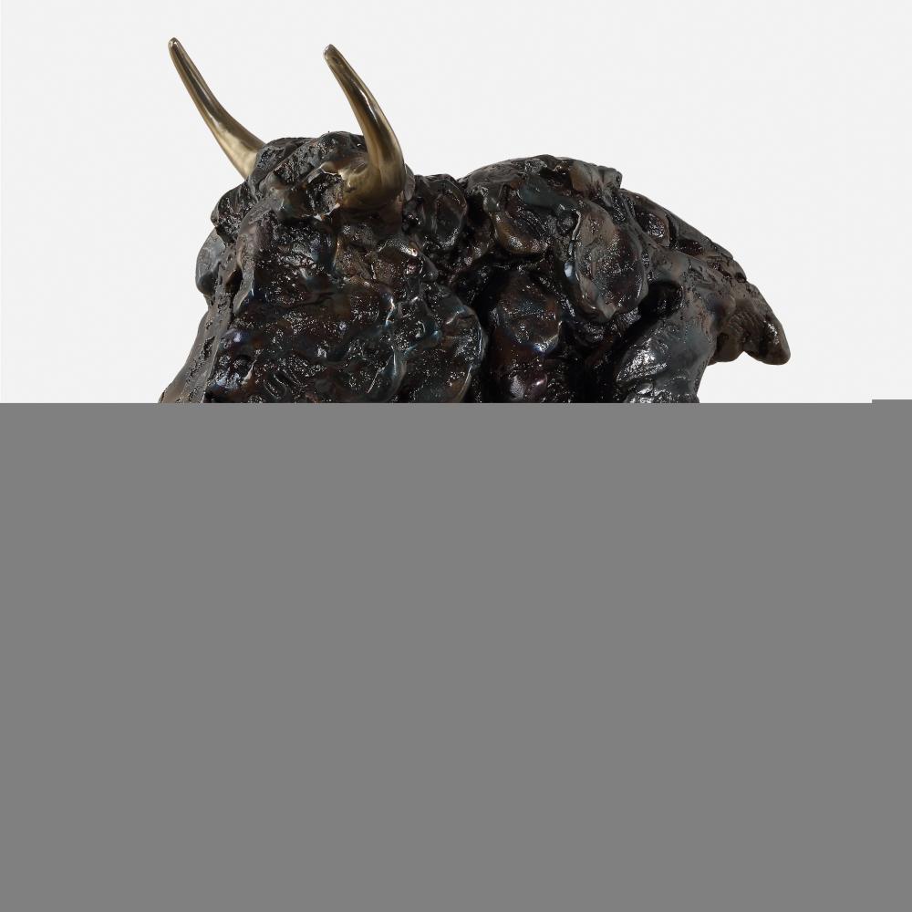 Bison Bust Bronze Sculpture