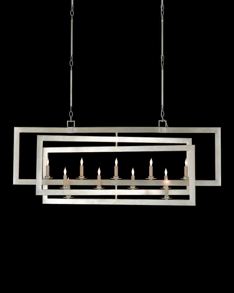 Middleton Rectangular Silver Chandelier