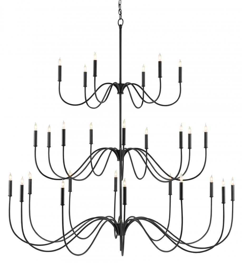 Tirrell Large Black Chandelier