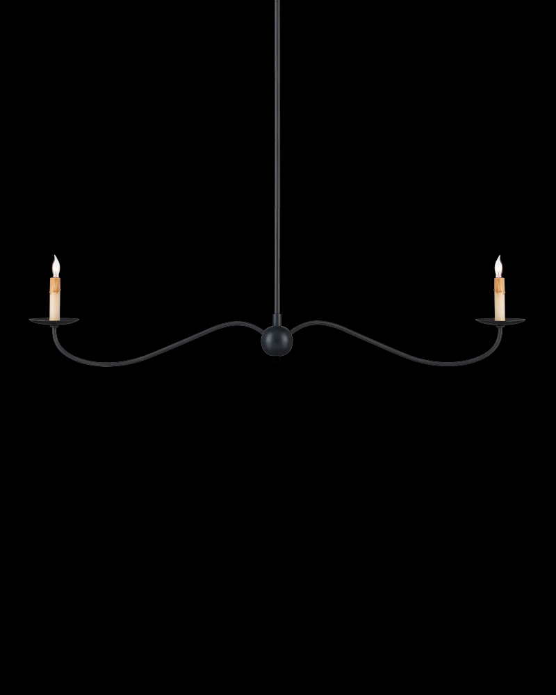 Saxon Black Linear Chandelier