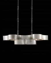 Currey 9000-0372 - Grand Lotus Oval Silver Chandelier